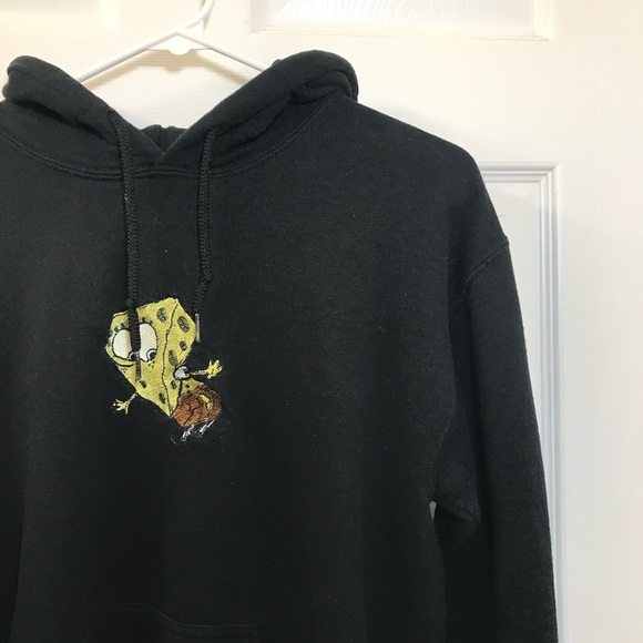 Spongebob Ripped Pants Embroidered Hoodie - Picture 4 of 12